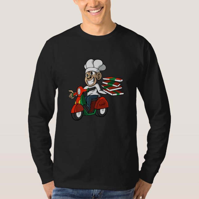 Camiseta Servicio de entrega de pizzería Pizza Deliv (Anverso)
