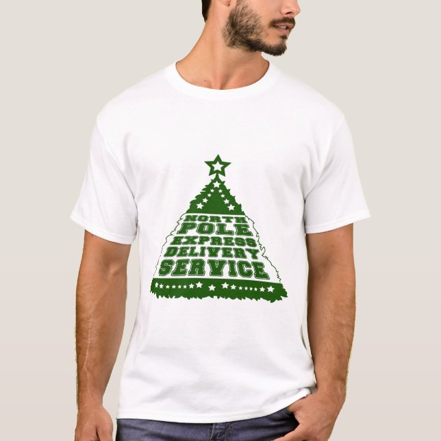 Camiseta "Servicio de entrega North Pole Express" Navideño (Anverso)