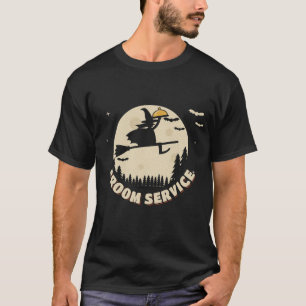 Camiseta Servicio de Escoba Bruja Divertida Halloween Casti