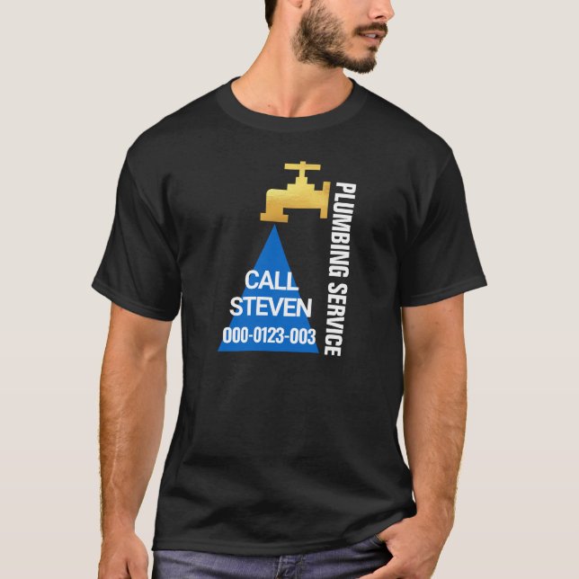 Camiseta Servicio de fontanería de oro con pérdidas (Anverso)