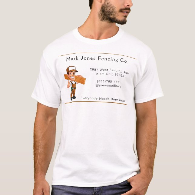 Camiseta Servicio de la empresa de esgrima de Guy personali (Anverso)