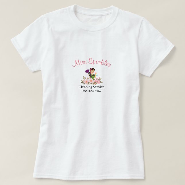 Camiseta Servicio de limpieza de casas de huéspedes para em (Diseño del anverso)