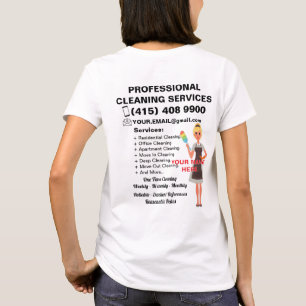 Camiseta Servicio de limpieza Servicio doméstico Servicio d