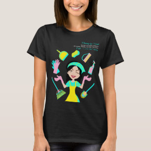Camiseta Servicio de Limpieza Verde azulada Amarillo Janito