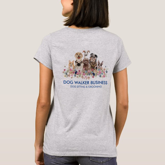 Camiseta Servicio de perros de la Marina paseador cuidador  (Reverso)