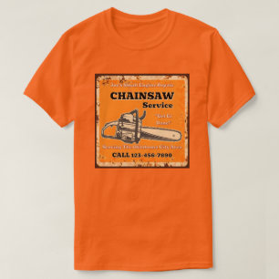 Camiseta Servicio de personalización de motosierra Reparaci