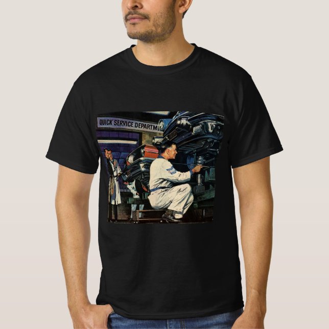 Camiseta Servicio de reparación de coches de época Mecánica (Anverso)