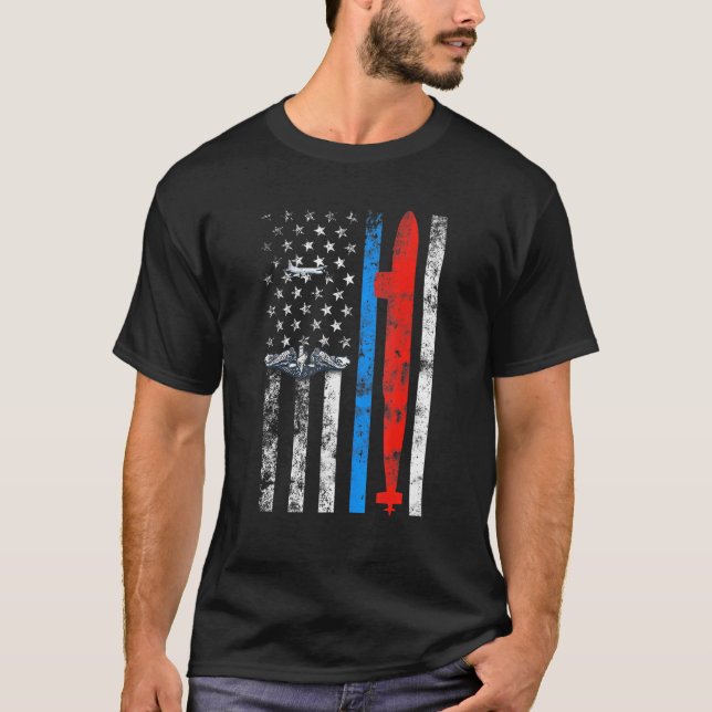 Camiseta Servicio de Silencio de Submarinos de Estados Unid (Anverso)
