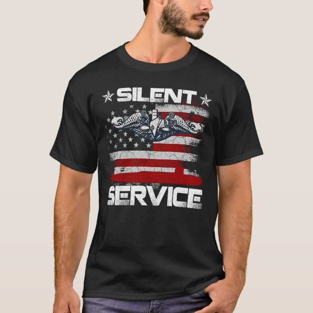 Camiseta Servicio de Silencio Submarino Veterano Vet de Ban (Anverso)