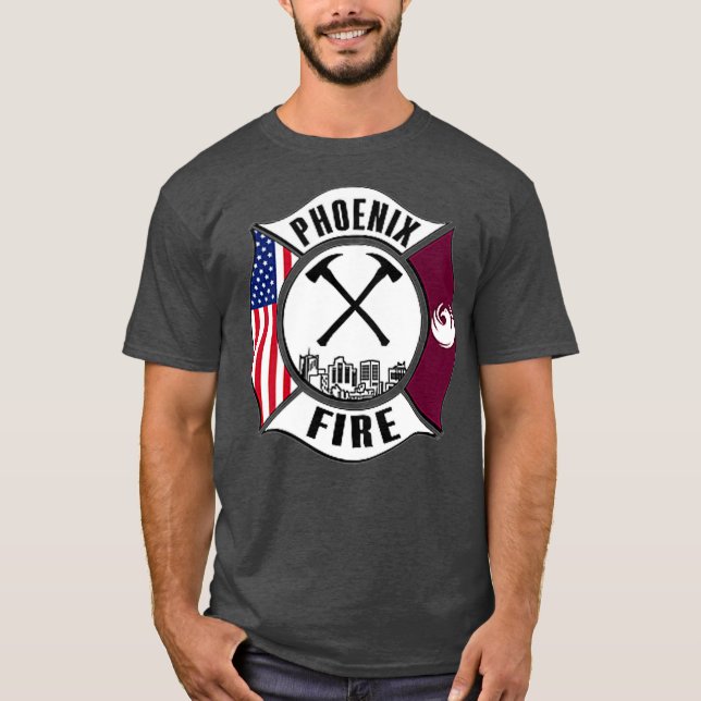 Camiseta Servicio del Departamento de Bomberos de Phoenix A (Anverso)