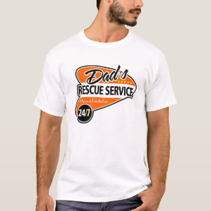 Camiseta Servicio del rescate del papá 24/7 - naranja y