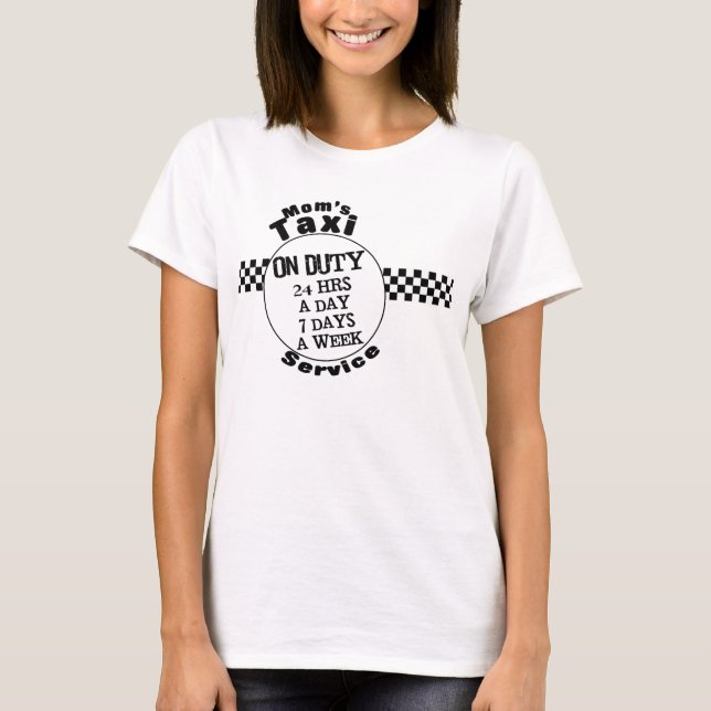 Camiseta Servicio del taxi de la mamá (Anverso)