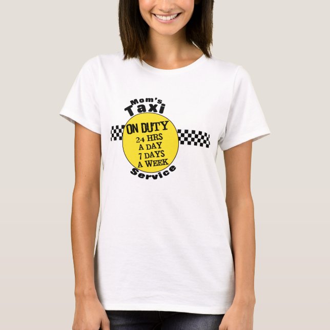 Camiseta Servicio del taxi de la mamá (Anverso)