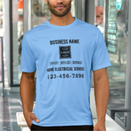 Camiseta Servicio eléctrico residencial Código QR Trabajo d