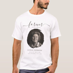 Camiseta Servicio Funerario Memorial de Fotos Minimalista