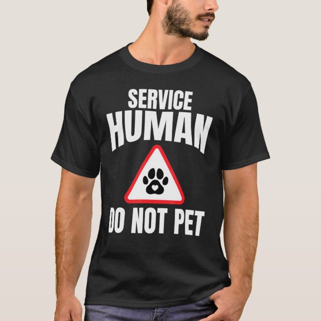 Camiseta Servicio Humano No Mascota Perros Mamá Cabo Corazó (Anverso)