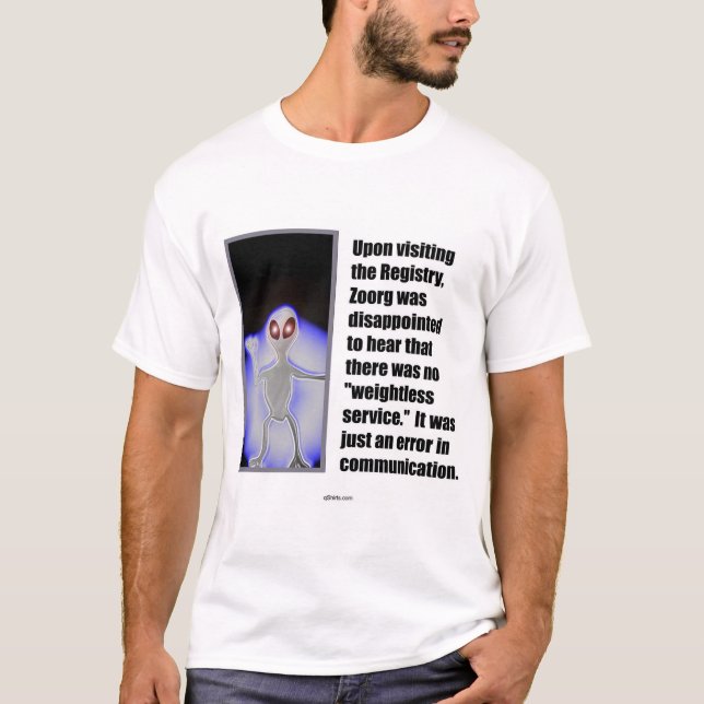 Camiseta Servicio ingrávido (tema del ámbito) (Anverso)