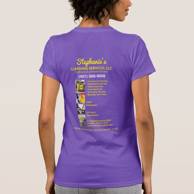 Camiseta Servicio Profesional de Limpieza/Manejo (Reverso)
