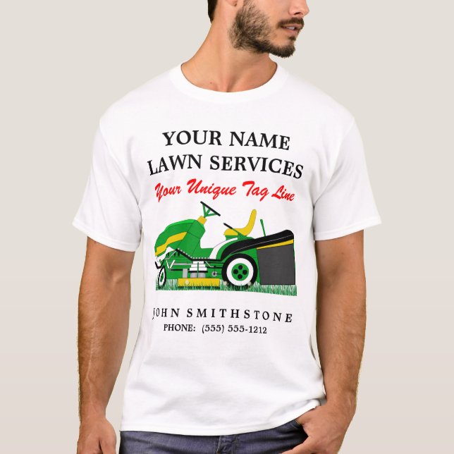 Camiseta Servicio que ajardina del cortacésped el | el | (Anverso)