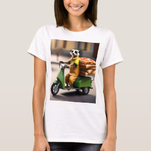 Camiseta Servicio Rápido: Meerkat entrega pizza en Tuk-tuk