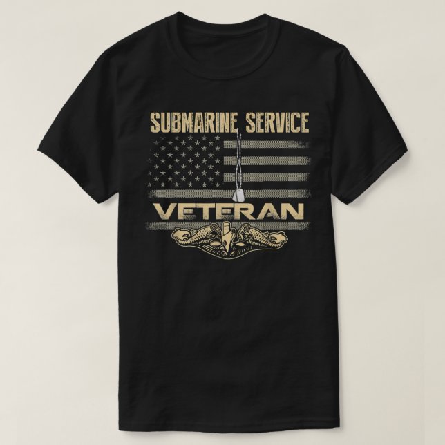 Camiseta Servicio Submarino Estadounidense De Veteranos Cam (Diseño del anverso)