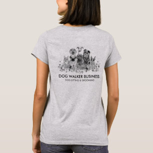 Camiseta Servicios de Black Dogs aseo paseador cuidador