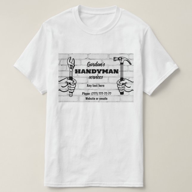 Camiseta Servicios de Handyman (Diseño del anverso)