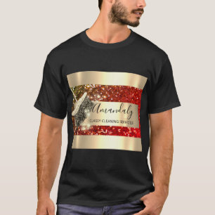 Camiseta Servicios de limpieza Casa de empleada Purpurina d