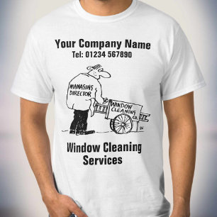 Camiseta Servicios de limpieza de ventanas del limpiador de