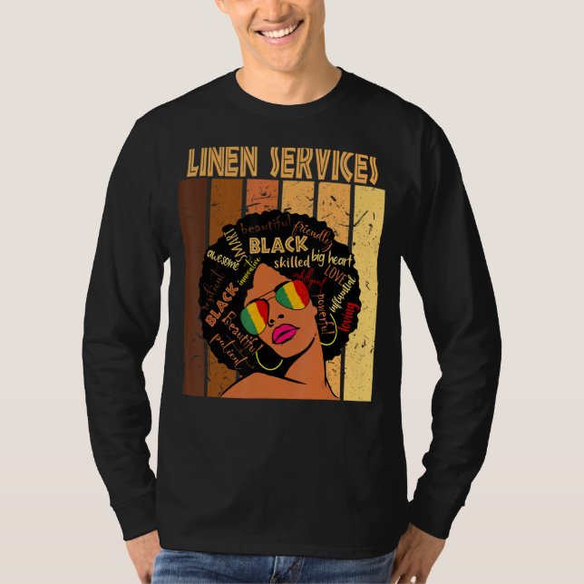 Camiseta Servicios de línea historia negra afroamericana (Anverso)