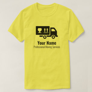 Camiseta servicios de movimiento de personalizable amarillo