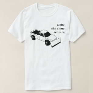Camiseta servicios de nieve en cielo blanco
