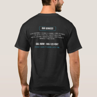 Camiseta Servicios Profesionales de Fontanería Fontanero Az