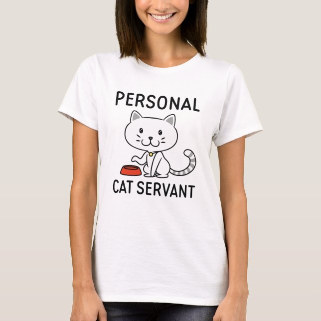 Camiseta Servidor de gatos personal (Anverso)