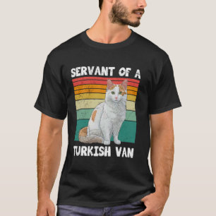 Camiseta SERVIDOR DE PROPIETARIO DE GATO Fun Vintage TURCO