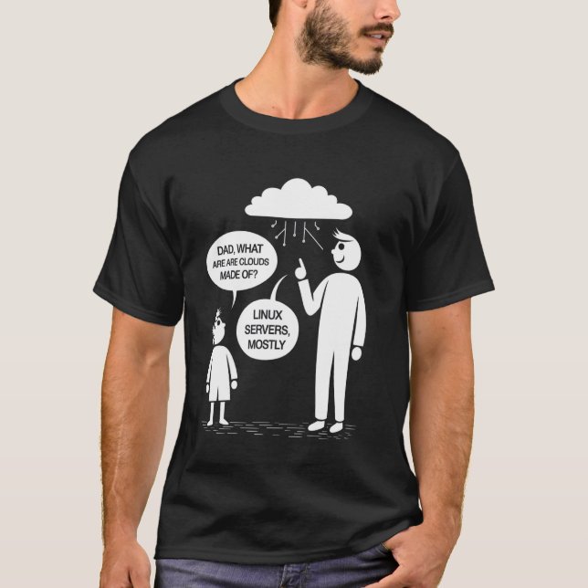 Camiseta Servidores Linux en su mayoría computadoras de ser (Anverso)
