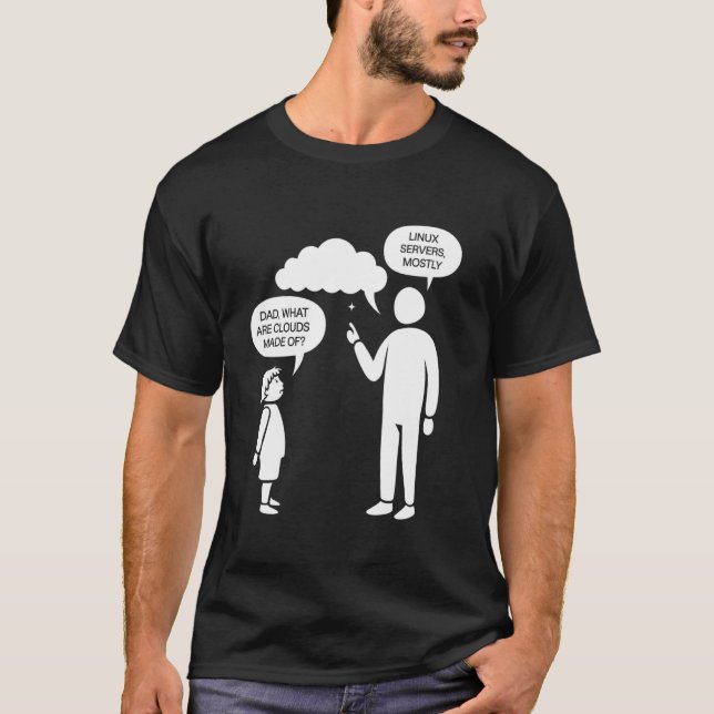 Camiseta Servidores Linux en su mayoría Computadoras de Ser (Anverso)