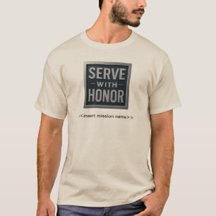 Camiseta Servir con honor™ (nombre de la misión LDS) Camise