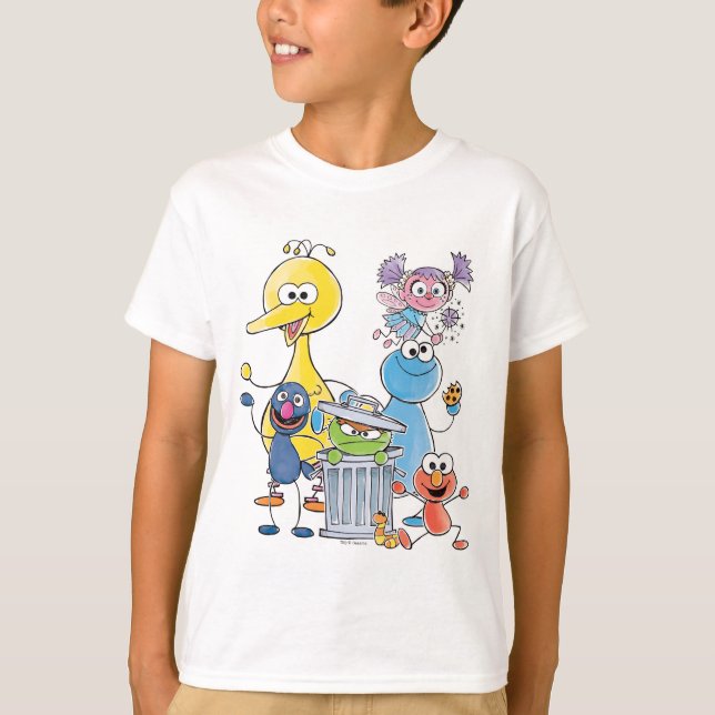 Camiseta Sesame Pals Doodley Graphic (Anverso)