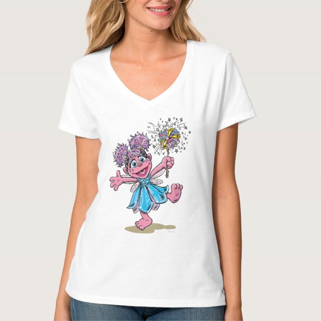 Camiseta Sesame Street Abby Cadabby Retro Art (Anverso)