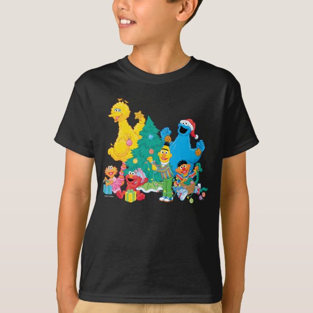 Camiseta Sesame Street | Amigos de Navidad (Anverso)