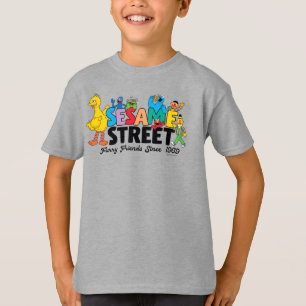 Camiseta Sesame Street   Amigos Peludos Desde 1969