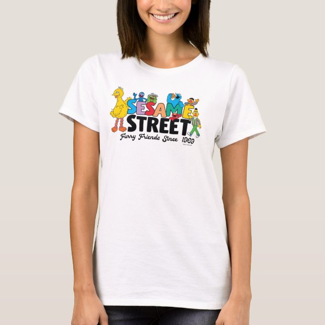 Camiseta Sesame Street | Amigos Peludos Desde 1969 (Anverso)
