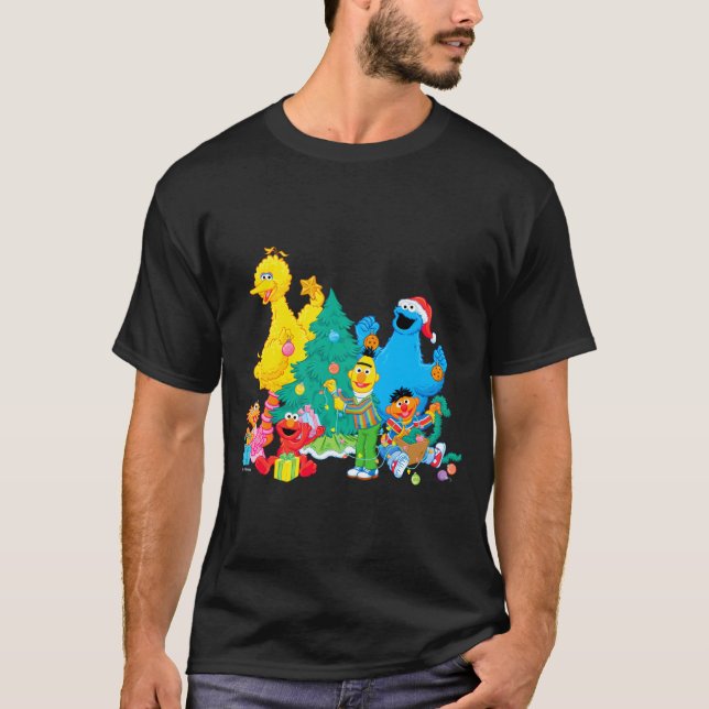 Camiseta Sesame Street Christmas Pals  (Anverso)