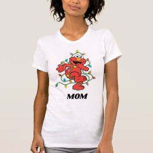 Camiseta Sesame Street   Luces de Navidad de Elmo
