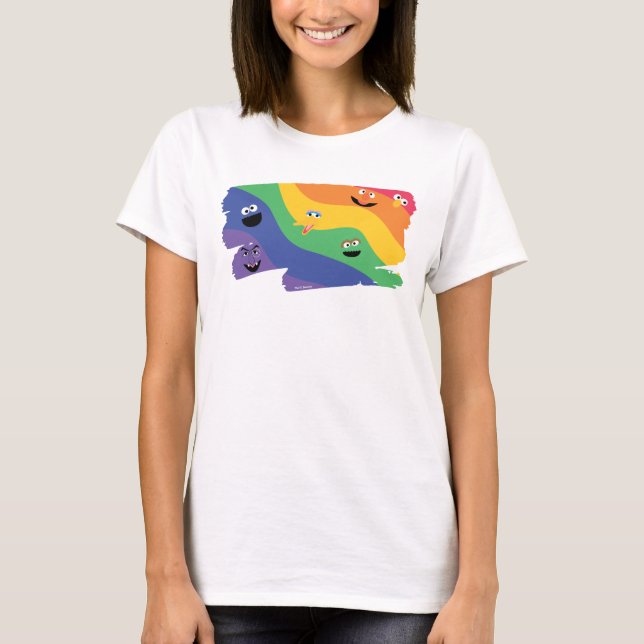 Camiseta Sesame Street Pals Rainbow (Anverso)