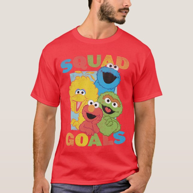 Camiseta Sesame Street Squad Goals vintage (Anverso)