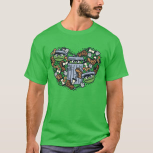 Camiseta Sésamo Oscar el Corazón de Doodle de Grouch