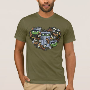 Camiseta Sésamo   Oscar el Corazón de Doodle de Grouch