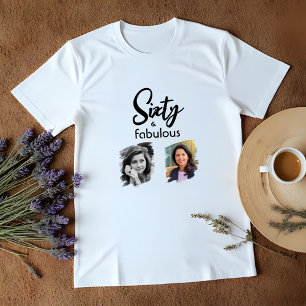 Camiseta Sesenta y fabuloso 2 Foto 60 cumpleaños